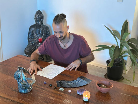 Therapeutic birth chart reading session for deep self-understanding and spiritual healing
